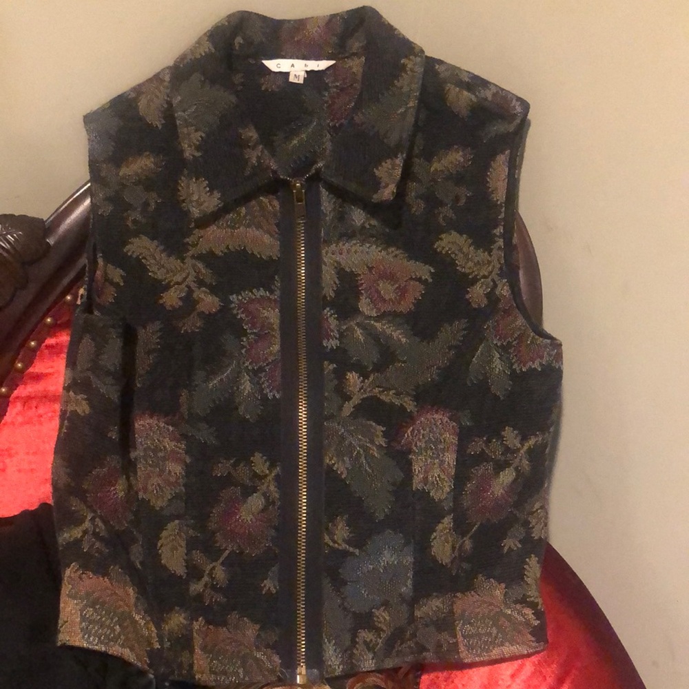 CAbi Multicolor Floral Vest
